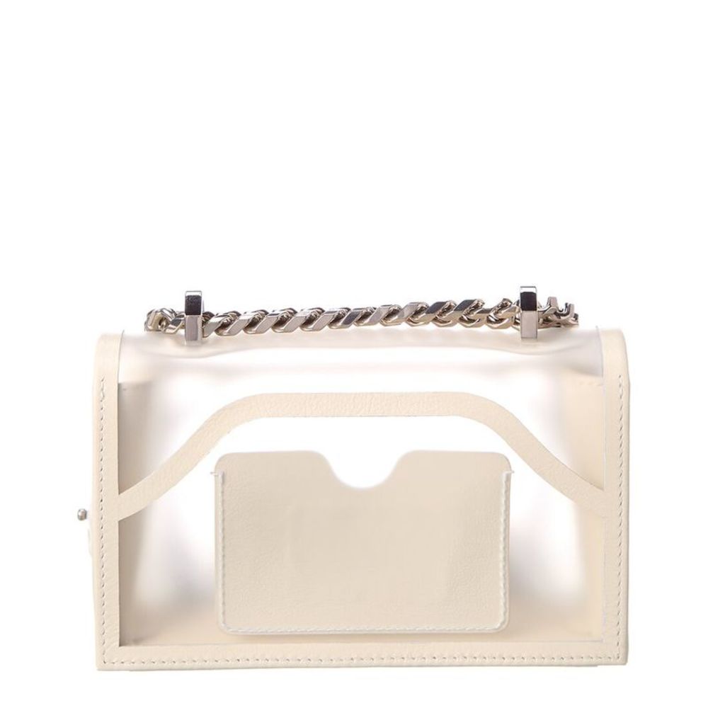 Alexander Mcqueen Jeweled Mini Leather Shoulder Bag, White - Picture 2 of 4